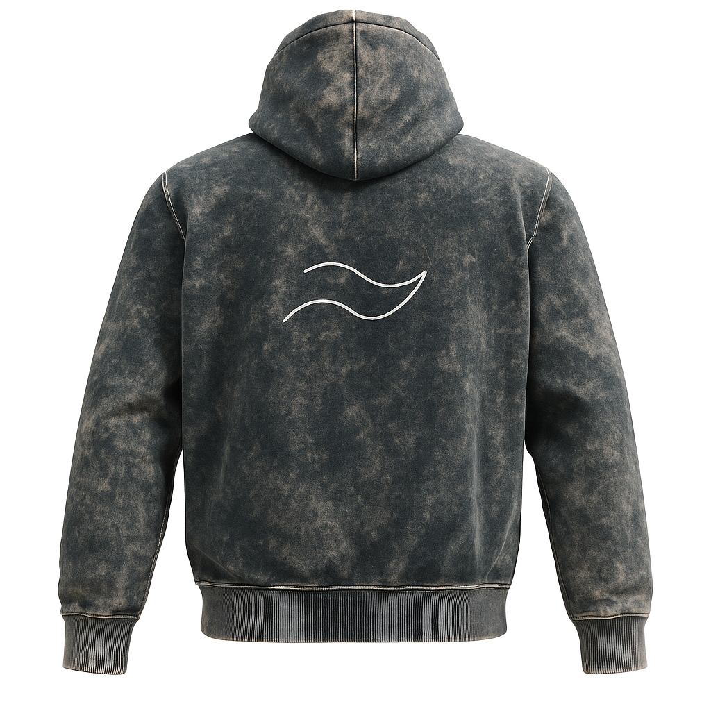 Hoodie GB Acid Wash Verde