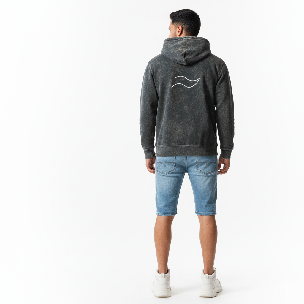 Hoodie GB Acid Wash Verde