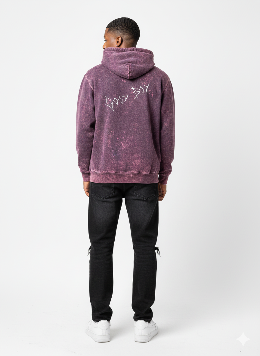 Hoodie GB Acid Wash Morado